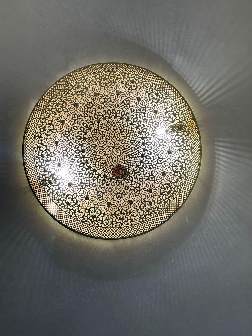 Handmade Moroccan Brass Wall Light: Boho Rustic Decor