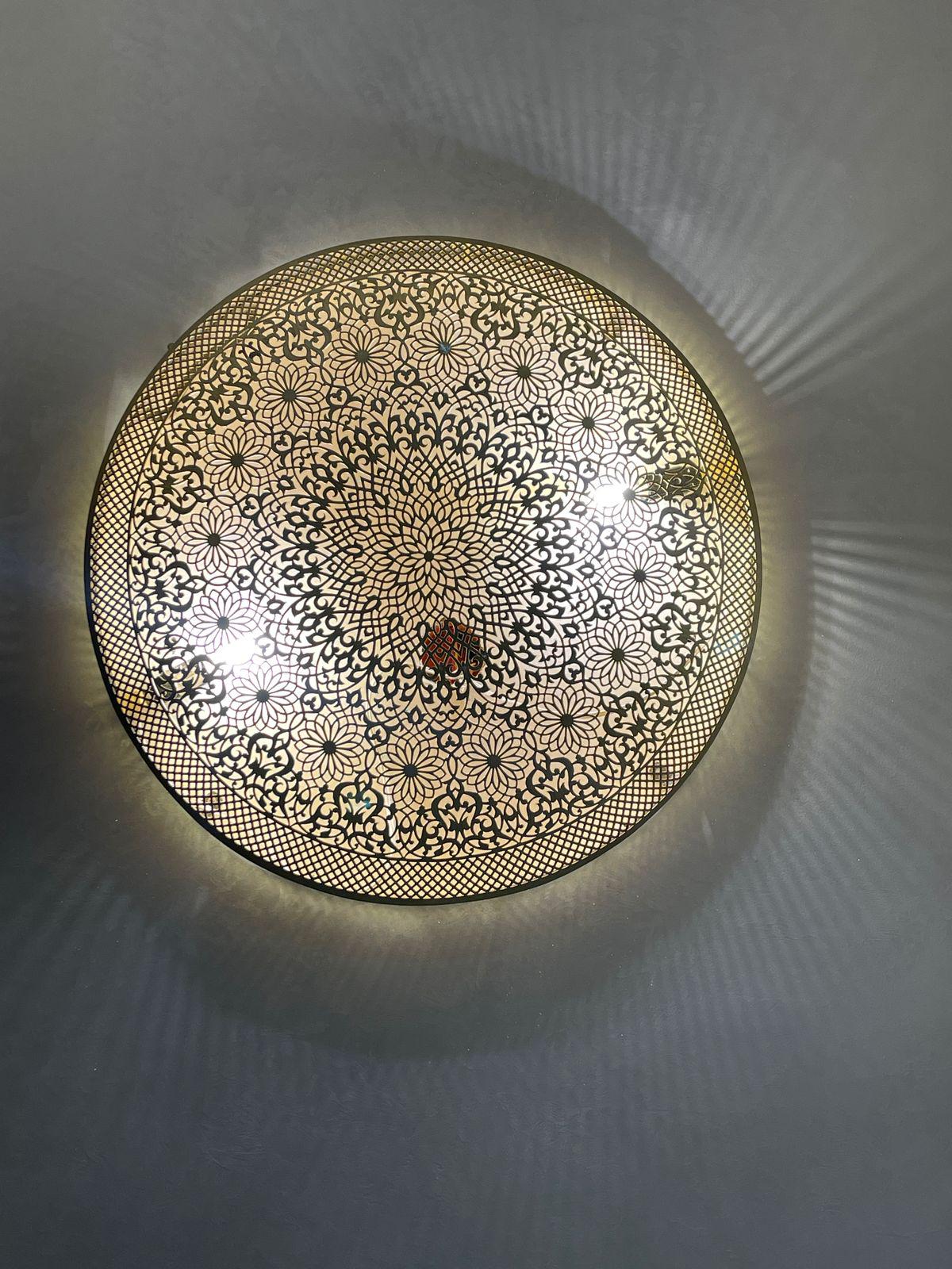 Handmade Moroccan Brass Wall Light: Boho Rustic Decor
