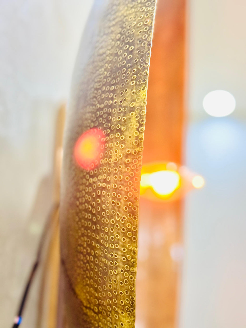 Handmade Moroccan Brass Wall Sconce: Boho Floral Light Fixture