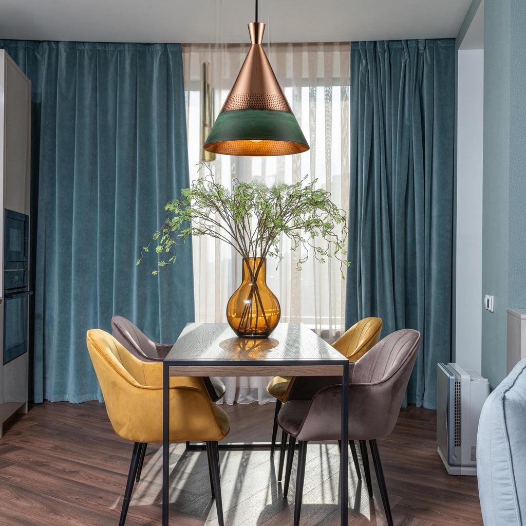 Verdant Copper Cone Pendant Light: Mid-Century Modern Kitchen Lighting