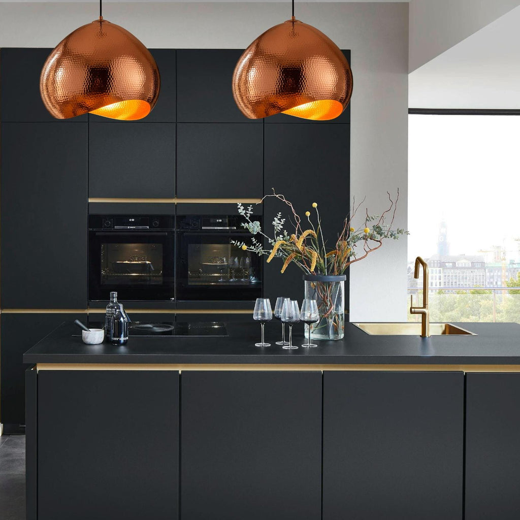 Hand Hammered Copper Pendant Light: Moroccan Sculptural Lighting