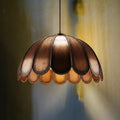Artisan Copper Dahlia Pendant Light - Moroccan Antique Bronze Finish