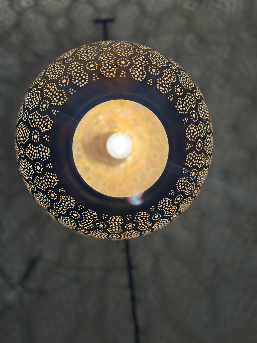 Moroccan Teardrop Pendant | Antique Brass Kitchen Island Light | Hand-Etched Filigree Lamp | Marrakech Craft