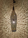 Moroccan Brass Pendant Light: Handmade Cone Chandelier