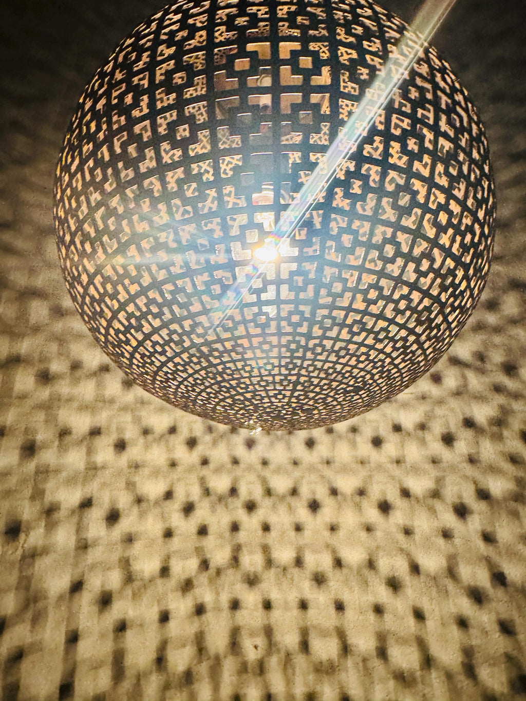 Moroccan Brass Pendant Light: ceiling lamp
