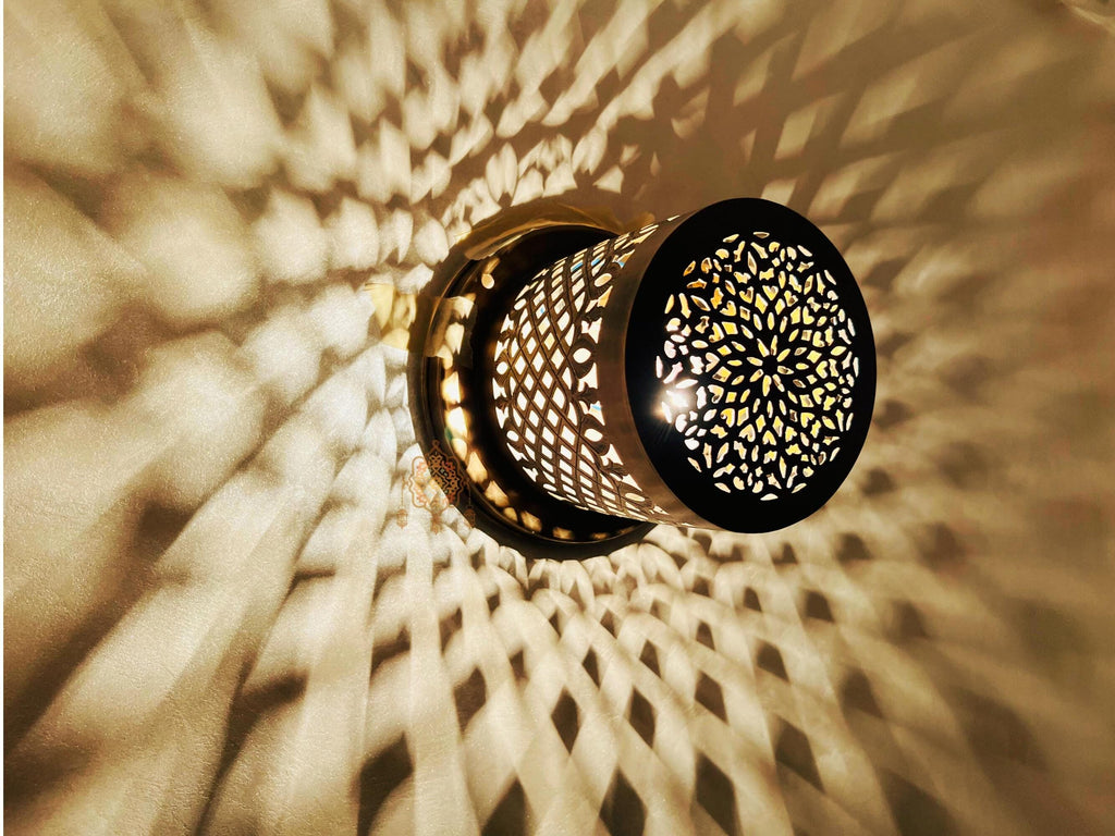 Handcrafted Moroccan Brass Spotlight: Exotic Home Lighting