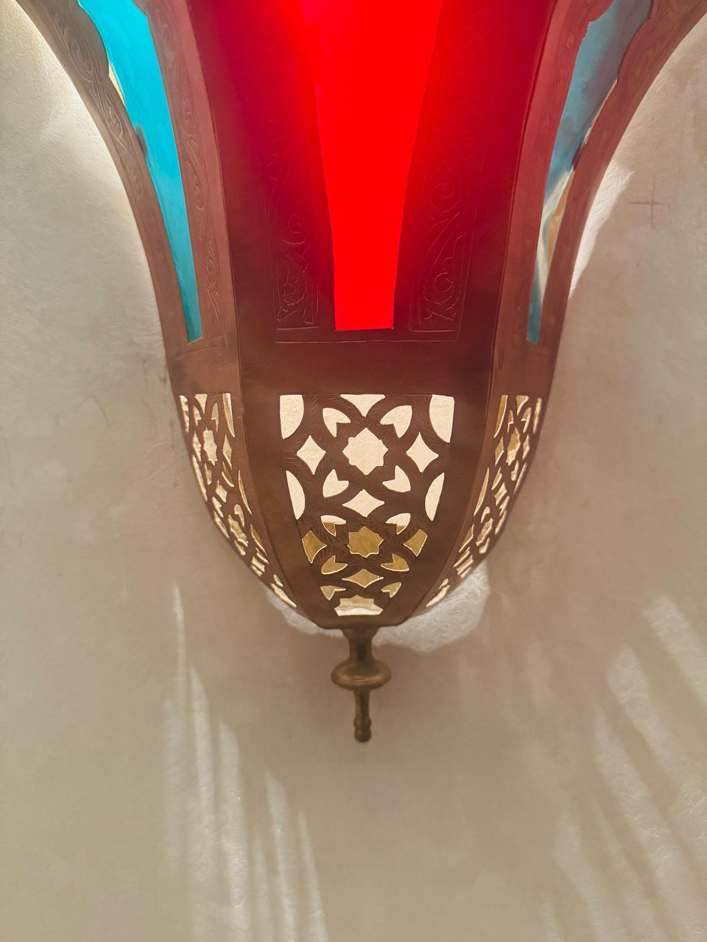 Moroccan Brass Wall Sconce: Handmade Oriental Lighting, E14 Bulb Included
