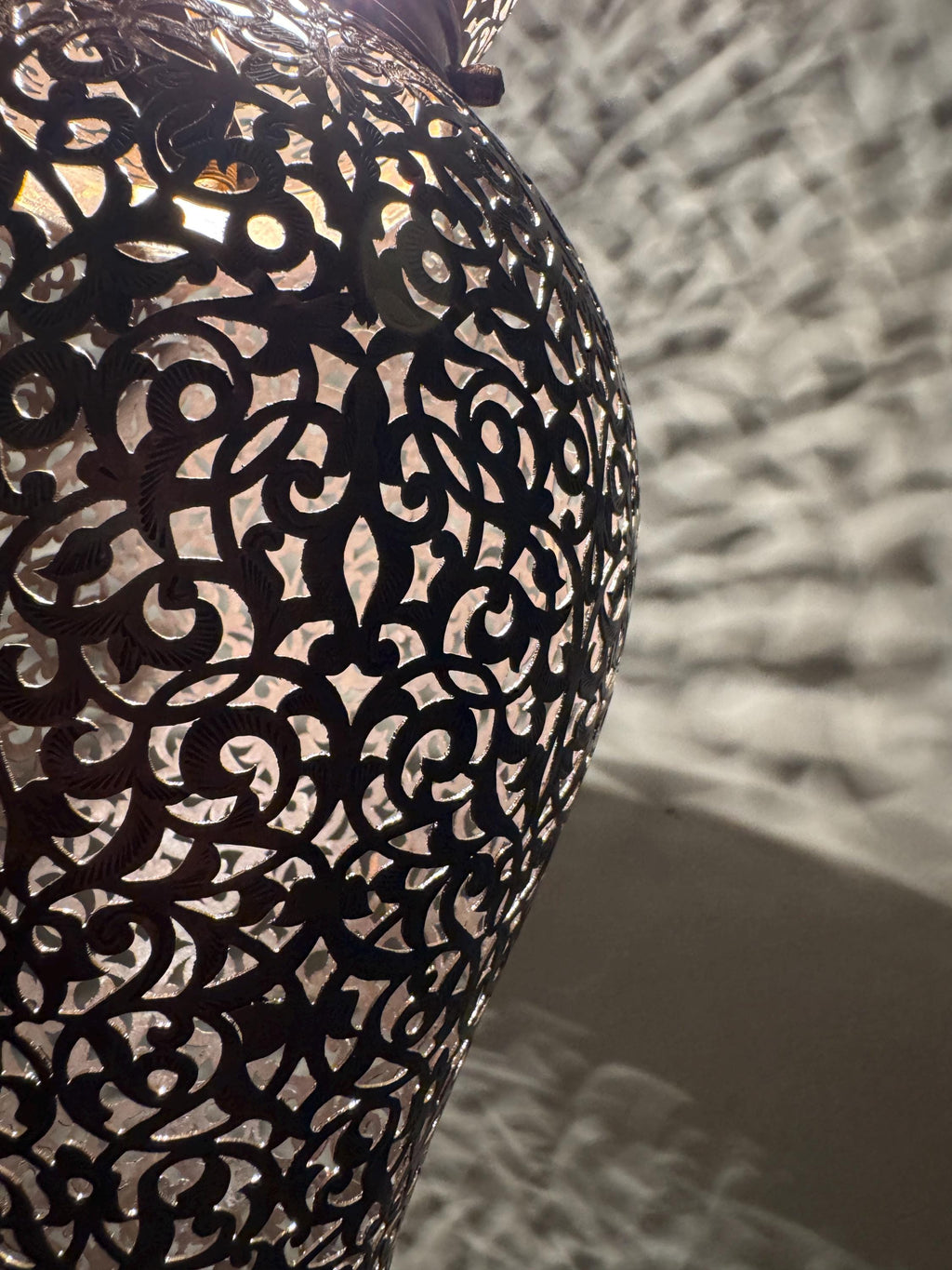 Handcrafted Moroccan Brass Pendant Light - Customizable Size & Finish