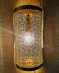Handcrafted Moroccan Brass Wall Sconce: Antimicrobial Accent Lamp