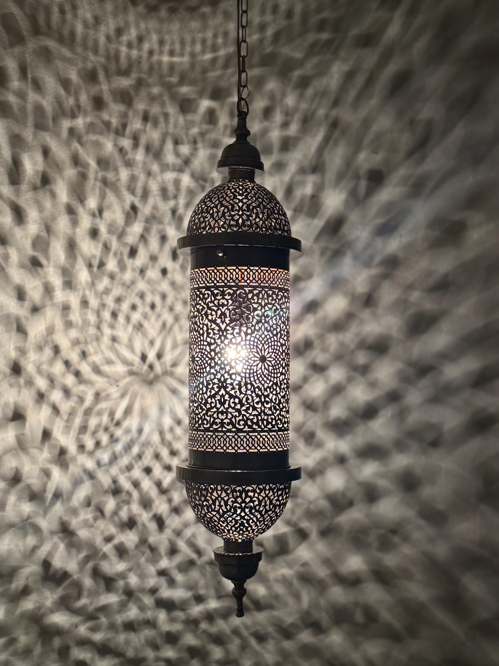 Handmade Moroccan Brass Pendant Light: Ornate Chandelier,