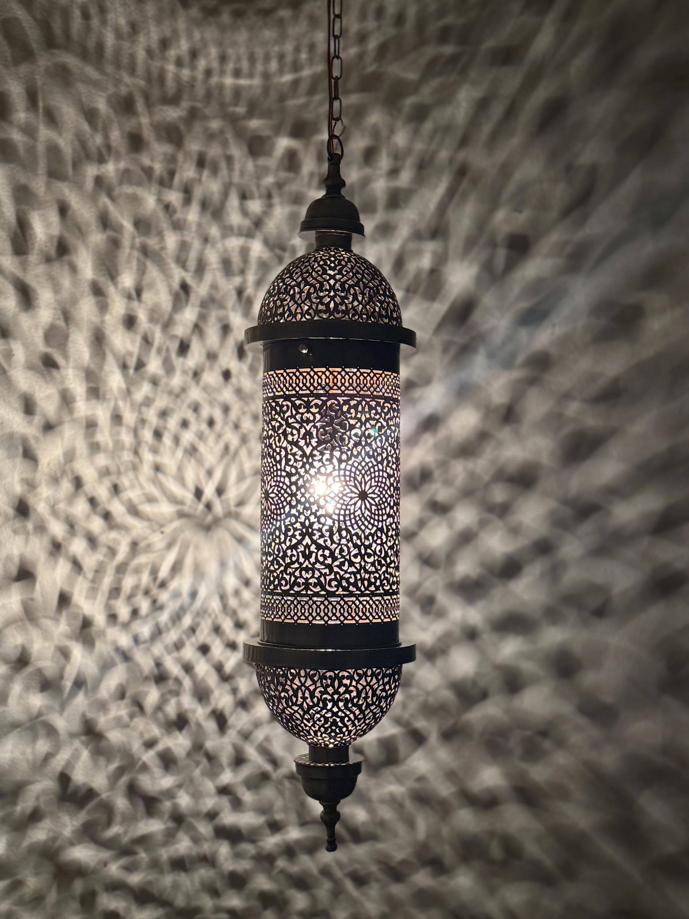 Handmade Moroccan Brass Pendant Light: Ornate Chandelier,