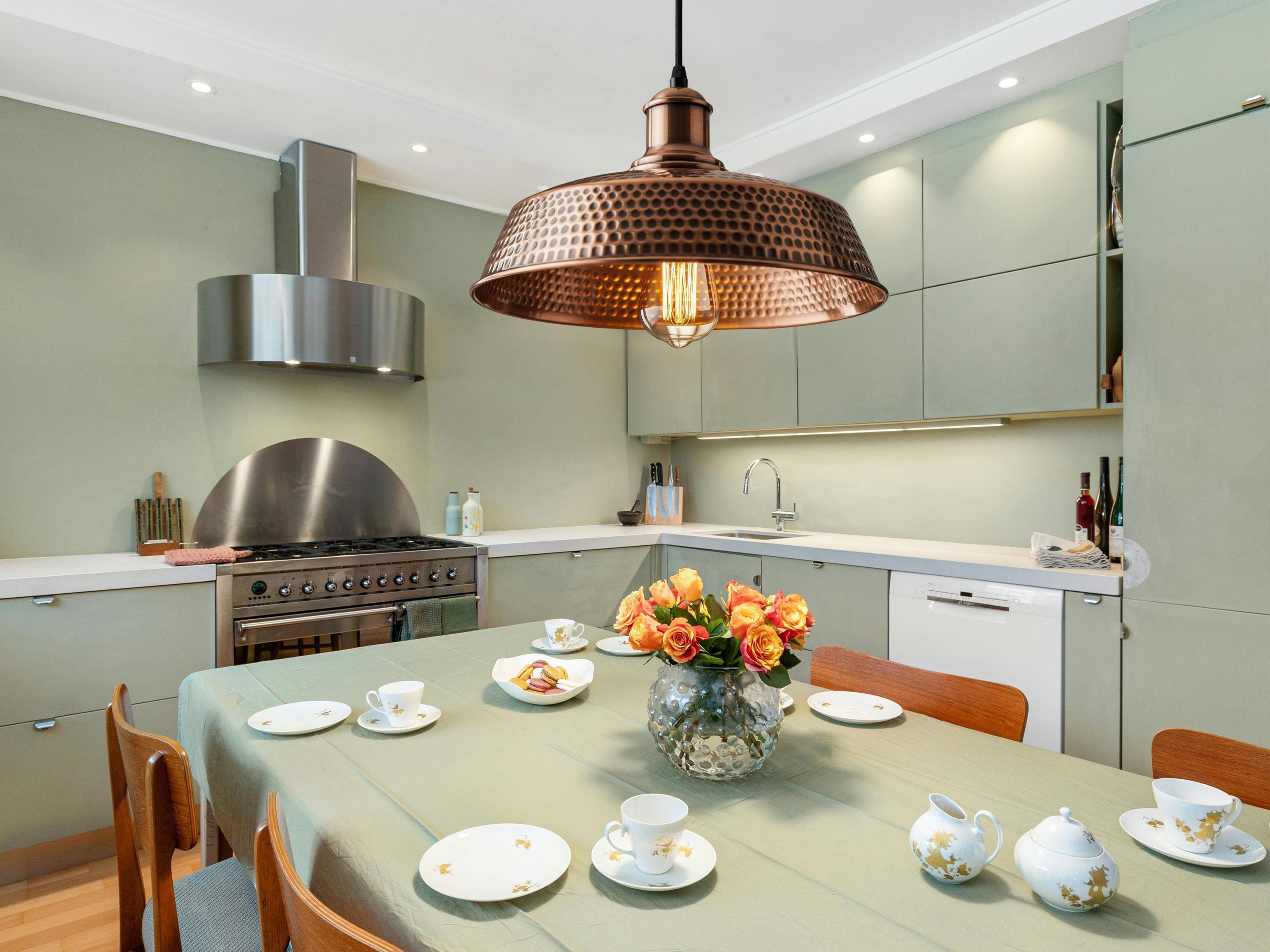 Hammered Dome Pendant, Polished Copper Light, Industrial Farmhouse Lamp