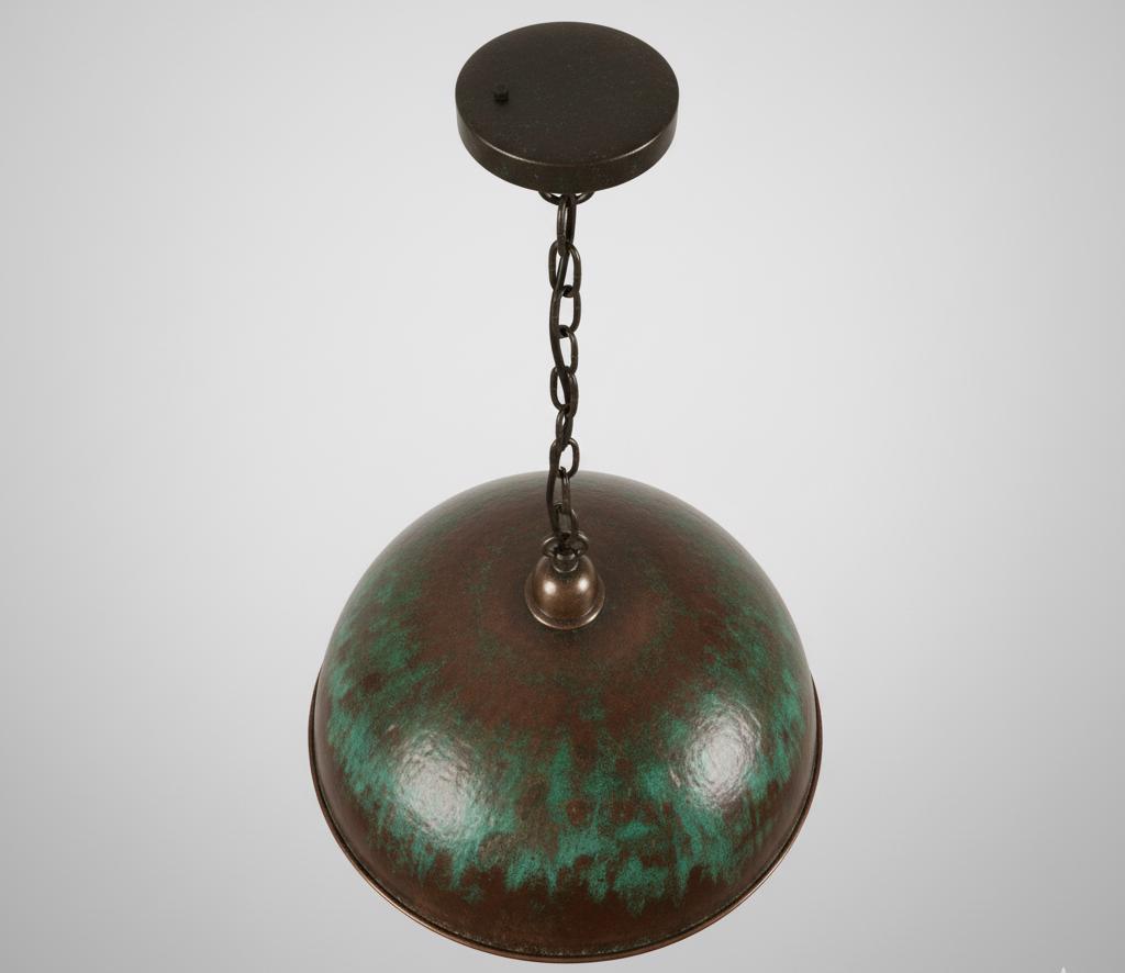 Handmade Dome Pendant Light: Rustic Farmhouse Kitchen Lighting