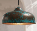 Handmade Bleu and Copper Dome Pendant Light: Kitchen Lighting