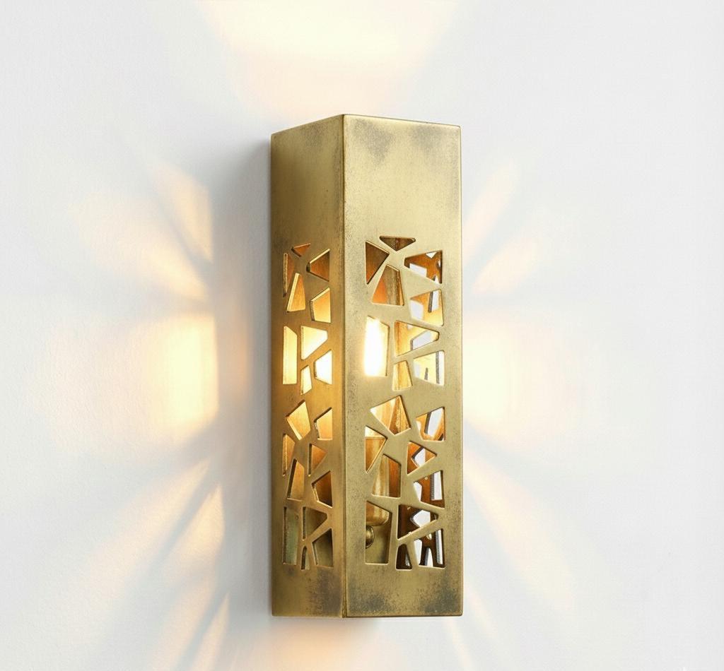 Oxidized Outdoor Copper Wall Sconce, Handmade Patina Wall Light for Exterior Décor