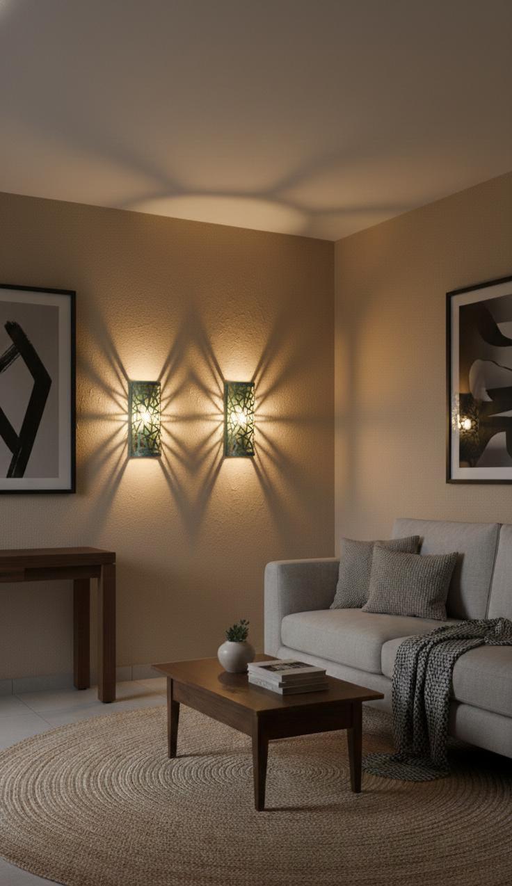 Oxidized Outdoor Copper Wall Sconce, Handmade green Patina Wall Light for Exterior Décor