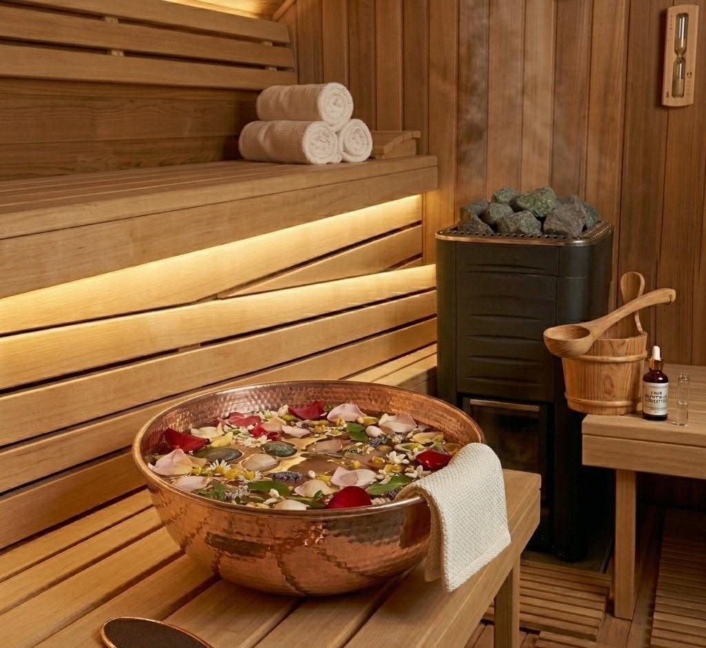 Copper Spa Pedicure Bath Bowl | Foot Massage Relaxation Tub | Feet Warm Soaking Basin Tub