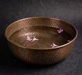 Hammered Copper Spa Pedicure Bath Bowl | Foot Massage Relaxation Tub
